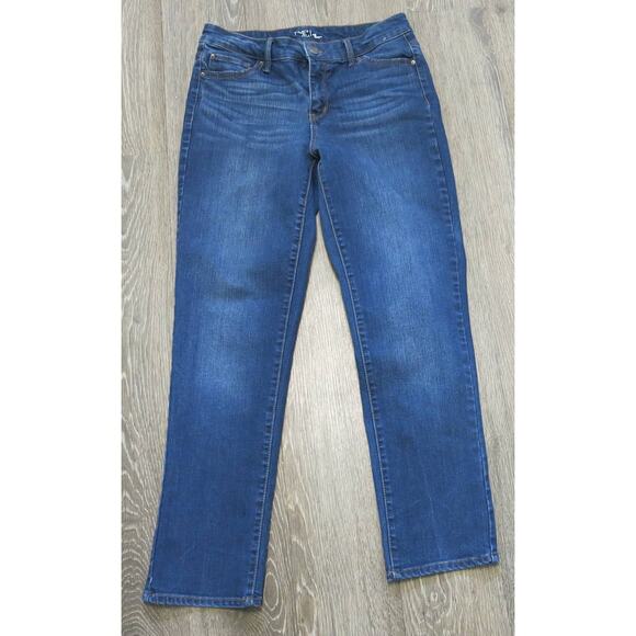 TIME and TRU Jeans Mid Rise Straight Size 10 Women Dark Wash Blue Casual - Picture 1 of 9